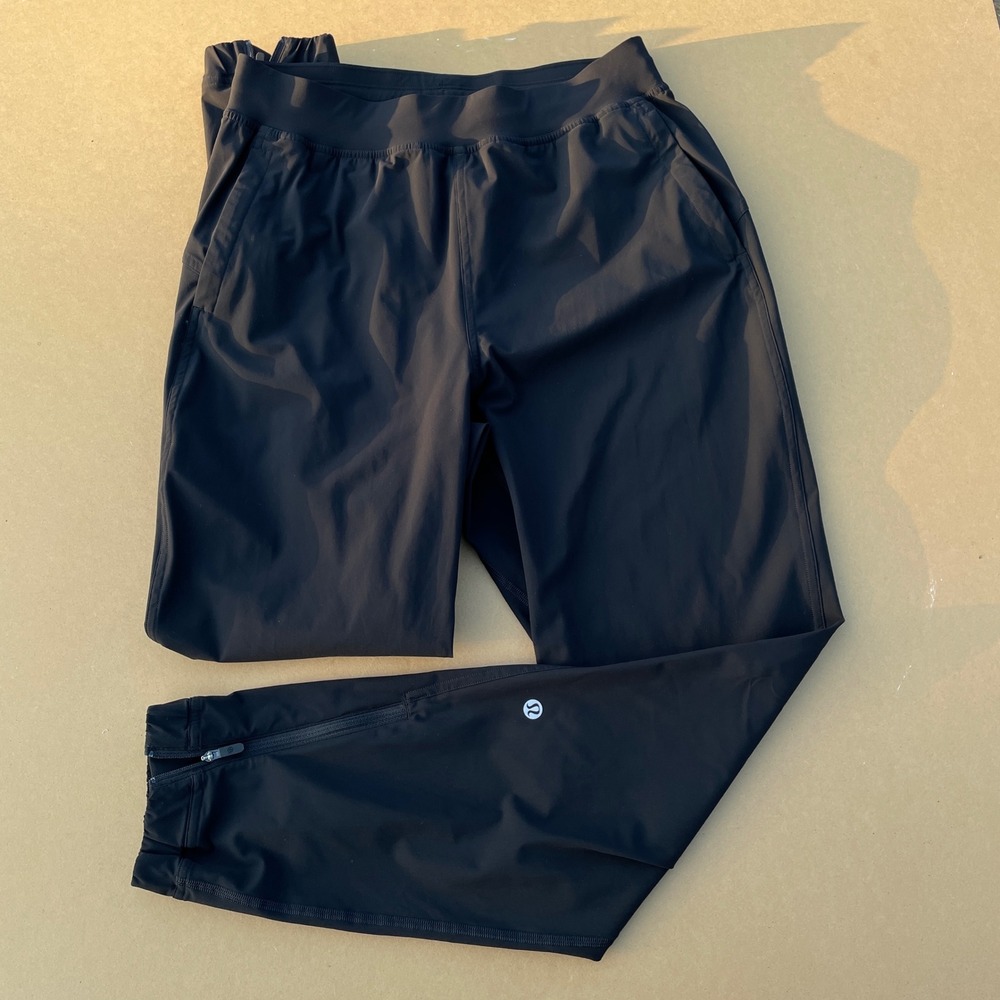 Lululemon Adapted State Joggers Womens 6 Black Running Gym Zipped Pockets Ankles